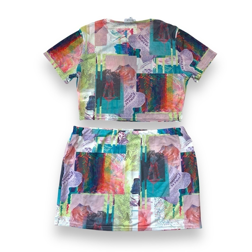 Beginning Boutique Multicolor Abstract Two-Piece Set - Picture 2 of 11